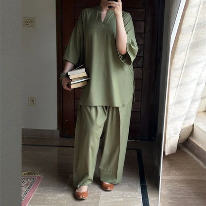 Olive | Airy Kimono Set 🌿